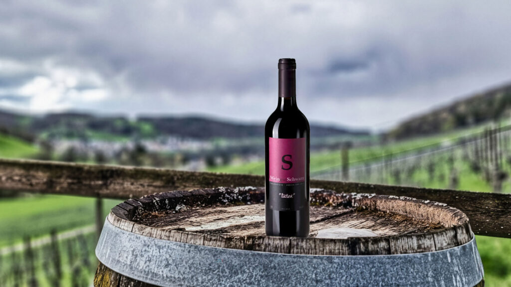 Weingut Andreas Schwarz, Malbec Bastard auf einem alten Eichenfass in der Natur