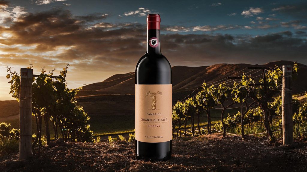 Chianti-Weinbauregion-Toskana-Rotwein-Classico-Gallo-Nero-Label-Herkunft