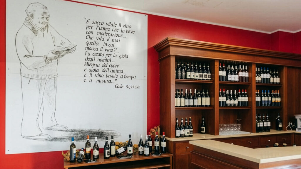 Cantina-Nebbiolo-Region-Piemont-Verkaufsraum-Degustation