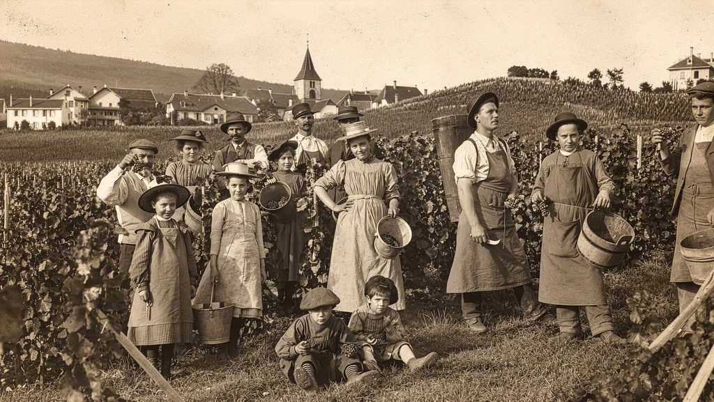 Weinbauregion-Neuchâtel-Drei-Seen-Land-Weinbau-Geschichte-Weinlese-19. Jahrhundert