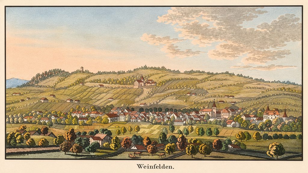 Weinbauregion-Thurgau-Region-Weinbaugebiete-Geschichte-altes-Bild-Blick-auf-Weinfelden